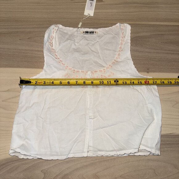 NWT Ciao Lucia Francie White Voile Hook & Eye Cotton Top Women's Small S - Picture 7 of 8